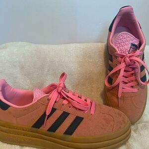 Pink & Tan Adidas Woman’s Shoe’s